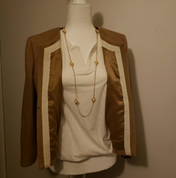 J. Crew Tan Wool Blazer Size 12 - Picture 2 of 7